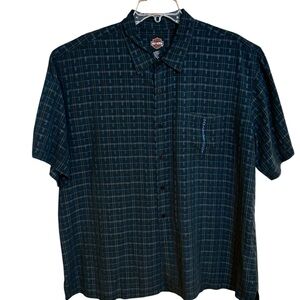 Harley-Davidson Black Plaid Button-up Shirt 3XL
